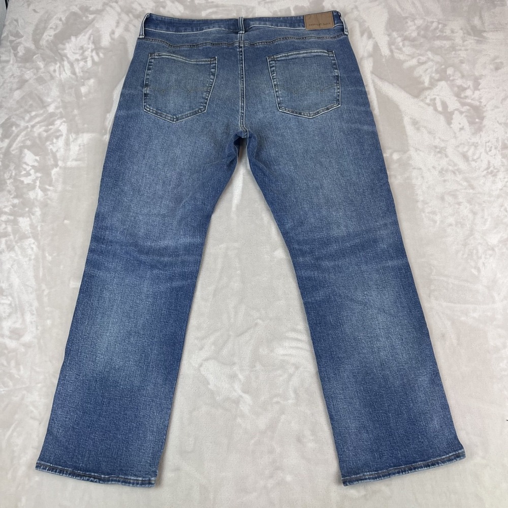 American Eagle Jeans Mens 36x30 Blue Denim Original Bootcut Whisker Casual - Picture 10 of 12